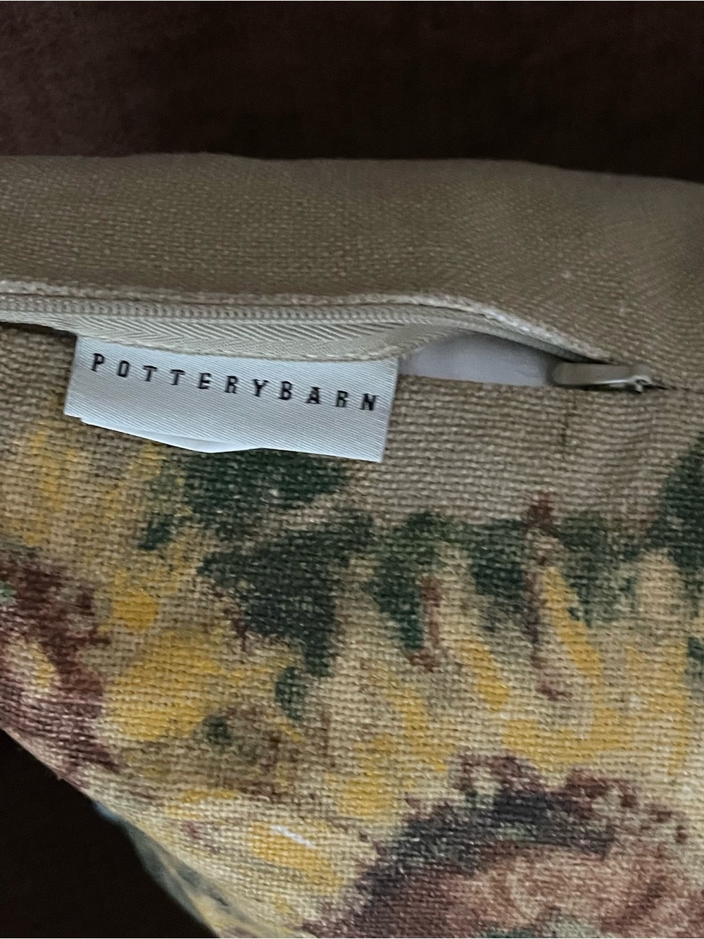 Pottery Barn Painted Sunflower Lumbar Pillow Cover 16" x 26" Fall Floral  🌻 - Picture 6 of 10